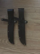 FIVE INCH  BLACK LEATHER  FIXED BLADE SHEATH