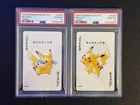 2000 Pokemon Pikachu Poker Playing Cards Joker Silver 025A & Gold 025B PSA 10