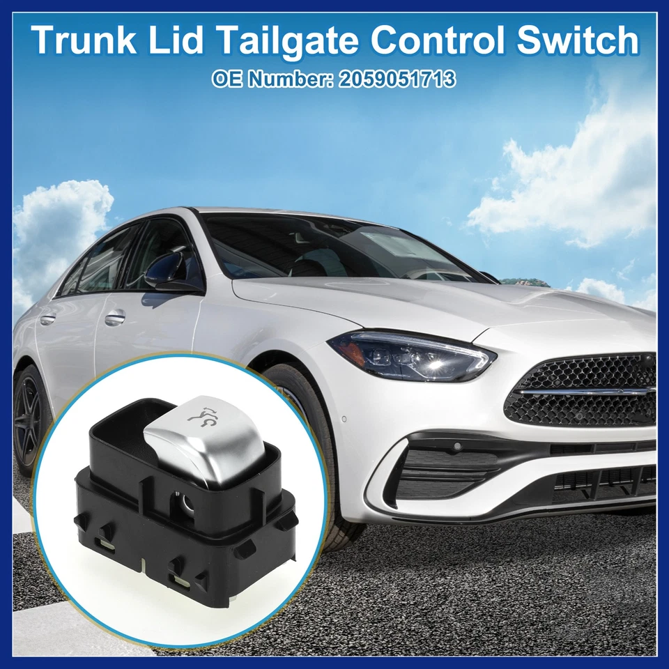 Trunk Release Switch 2059051713 for Mercedes-Benz C180 C180 C200 C300 Black - Image 2 of 4