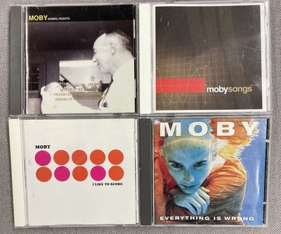 4 CD Moby lot: Everything Is Wrong + Animal Rights + MobySongs + Like to Score