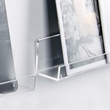 Vinyl Record Wall Mount Holder-12 Inch Clear Acrylic Shelf Display Floating