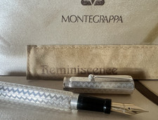 Stylo Montblanc En Argent 925 Reminiscence Grec Avec Plume En OR
