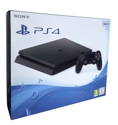 Sony Playstation 4 mit Controller - PS4 Slim Spielekonsole Schwarz 500GB | OVP