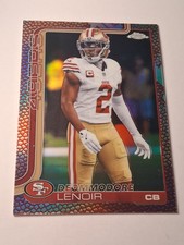 2025 Topps Chrome #269 Deommodore Lenoir Football Leather Refractor