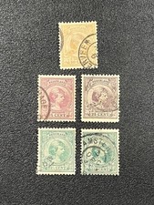 Netherlands 1891-94 Group #47.47a.48.48a.49 Used Thin LE861