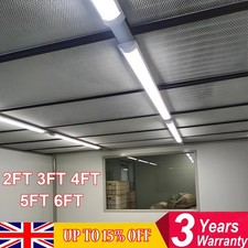 2-8FT LED Batten Light Daylight Fluorescent Strip Light Slim Fitting Garage Lamp