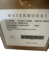 Waterworks Universal Transitional Shower Flange Only in Brass 05-68363-69046