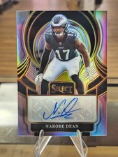 Panini 2025 Select Football Prizm Autograph Nakobe Dean #SIP-NDN Free Shipping!