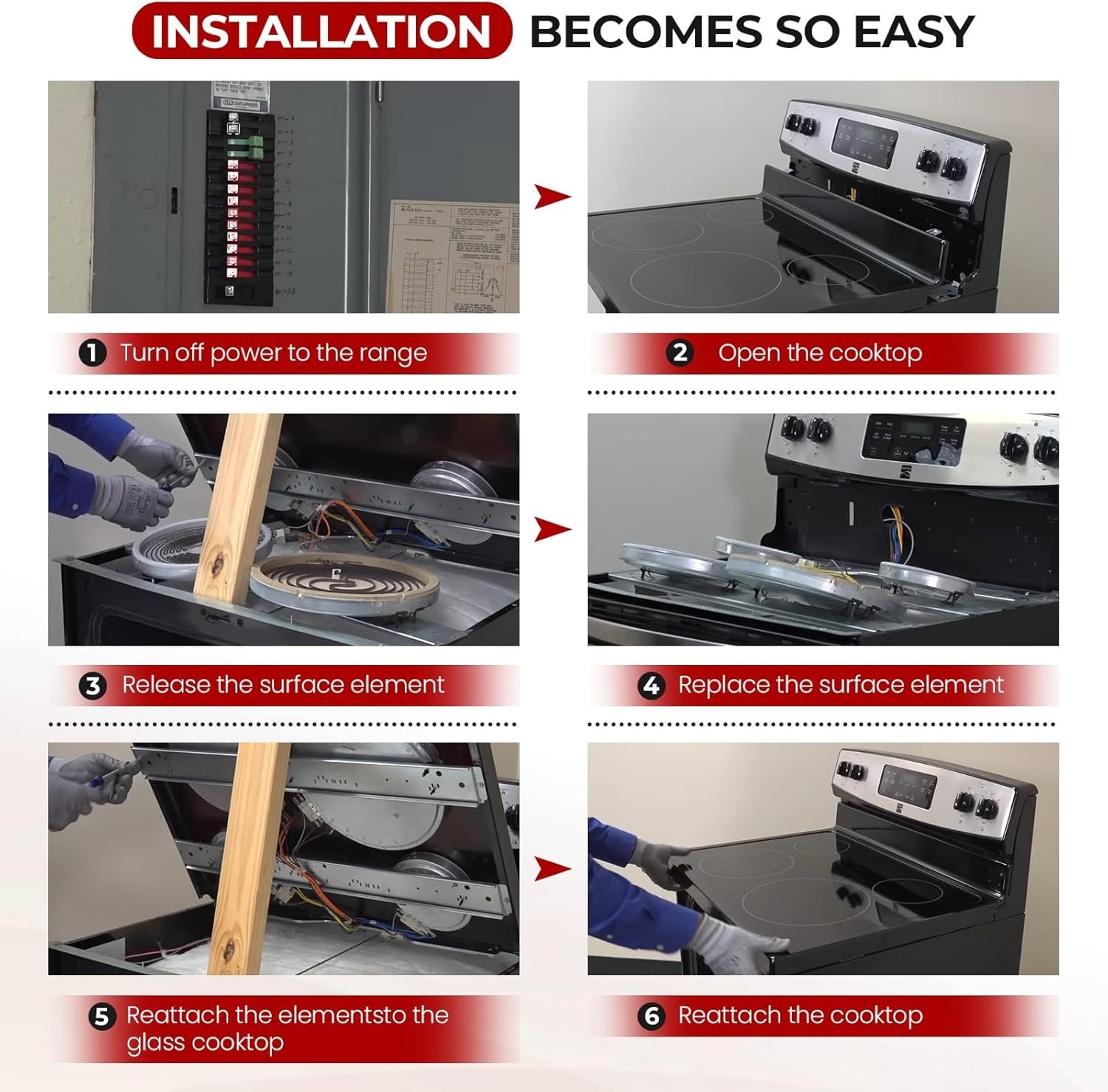 WB30T10130 PS2321564 12 Inch Burner Range Haliant Surface Element, Dual Burner