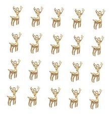 30 Pcs Deer Charm 2.8 x 1.7 cm Metal Cute Vintage Animal Pendants for DIY Gold