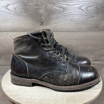 FREEBIRD Leavenworth Men\'s 9 Distressed Brown Leather Laces‎ Ankle Boots FREEBIRD Leavenworth Distressed Brown Leather Combat Boots  main image 4