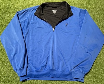 Zero Restriction Golf Pullover 1/4 Zip Mens Large Blue Performance Golf Logo