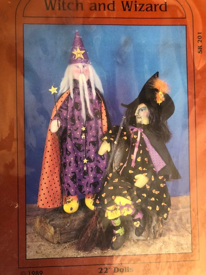 WITCH AND WIZARD 22” Dolls Pattern My Sister & I Patterns Vintage 1989 - Image 3 of 4