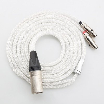 16 Cores Pure Silver Mini 4-pin XLR Headphone Cable for Audeze LCD-2 LCD-3 LCD-4