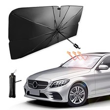 Car Windshield Sun Shade Umbrella, Reflective Sunshade for Front M 55"x31" 