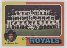 1975 Topps Team Checklist Kansas City Royals Team Jack McKeon #72 16ez