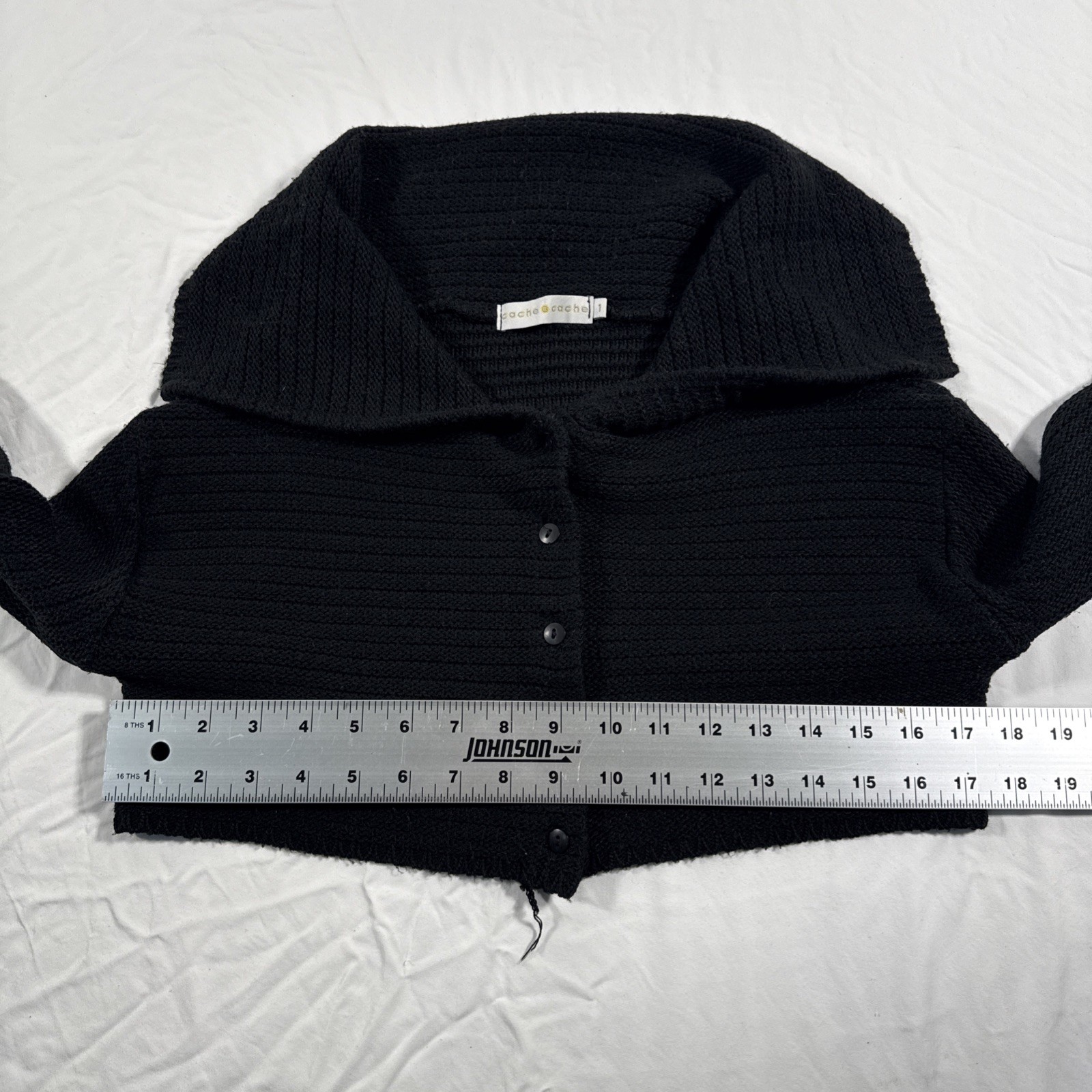 Cache Cache Collar Knit Cropped Cardigan Sweater … - image 5