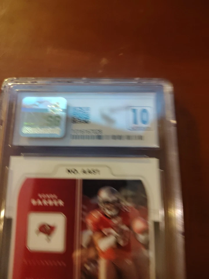 Obsidian Ronde Barber GreenEtch 2020 autógrafo Aurora #aa51/50, CSG9 automático CSG10 Foto 4 de 4