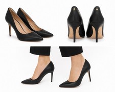 BCBGeneration Heidi Black Leather Pointed Toe...