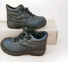 Portwest Unisex Shoes Size 6 UK Steelite Black Metal Safety Work Boots Leather