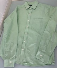 Proper Cloth Oxford Dress Shirt Mens 17 Large L Green Button Up Pocket