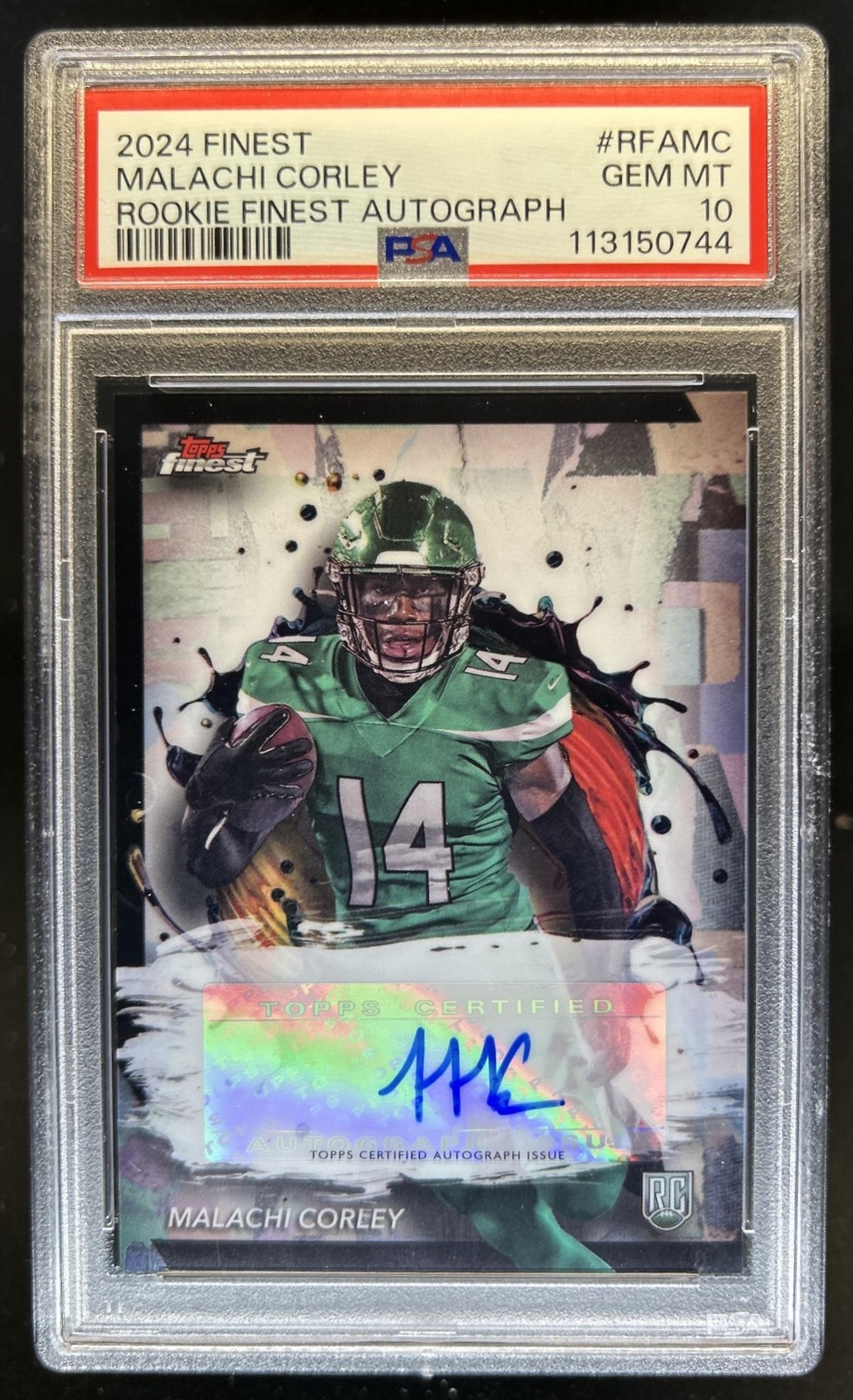 Malachi Corley Topps Finest Rookie Finest Autographs #RFAMC Base