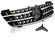 Frontgrill passend Mercedes ML W164 ab 2005 bis 2008 Schwarz Chrom - GRME28