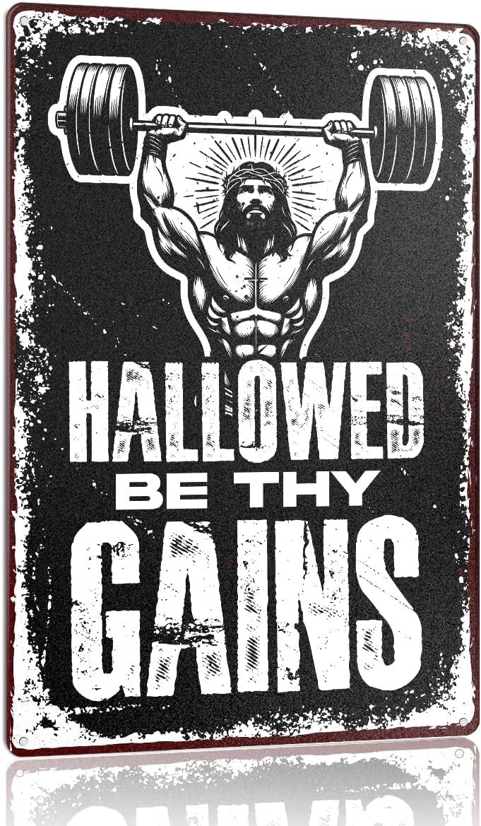 Vintage Gym Motivational Tin Metal Signs Home D&eacute;cor 8x12 Workout Fitness Room Gy