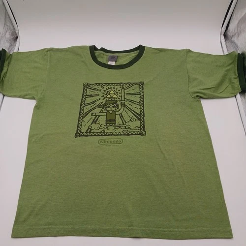 VTG Legend of Zelda Video Game Promo Ringer T-Shirt Y2K Rare Nintendo L