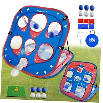2-in-1 Pop-Up Golf Chipping Net and Corn Hole Games for Adults, Chipping Net 