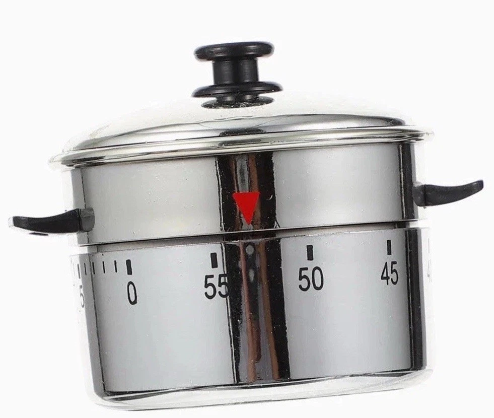 Supply America Soup Pot Shaped 1-minute Egg Timers Set(2) Mechanical Kitchen New