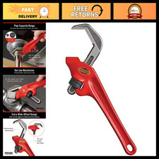 9.5" Offset Hex Jaw Pipe Wrench - Heavy Duty, Durable, USA-Made Tool