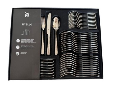 WMF BESTECK SITELLO CROMARGAN 30-TEILIG BESTECKSET EDELSTAHL HAMMERSCHLAG DESIGN