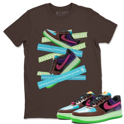 Caution Tape Unisex Tops To Match Force 1 Undefeated Fauna Brown