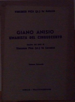 GIANO ANISIO HUMANISTA DEL CINQUECENTO