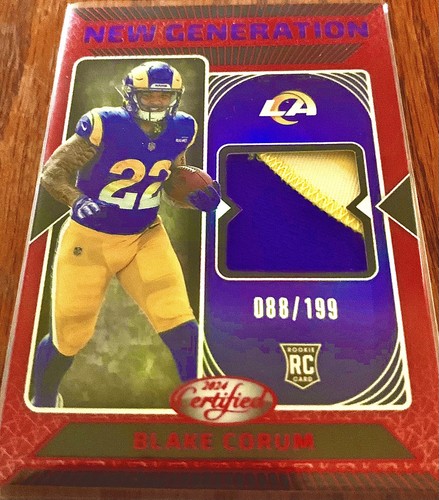 Blake Corum RC-3 Colors New Generation Game Used #d 88/199 Certified