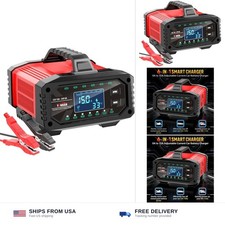 YONHAN Battery Charger 0-15A 12V/24V Adjustable Current LiFePO4 Car Battery C...