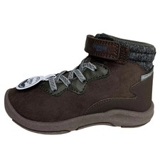 OshKosh B'gosh Toddler Boys Slip-on Ankle Boots Size 8 Brown Mid Top Washable