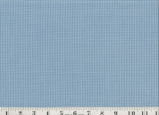 2 Yards Fabric Blue Gingham 44" Wide Vintage 1960s 70s Cotton