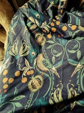 Dunelm Bird Lined Pr Of Curtains 114in W Each X50in Drop