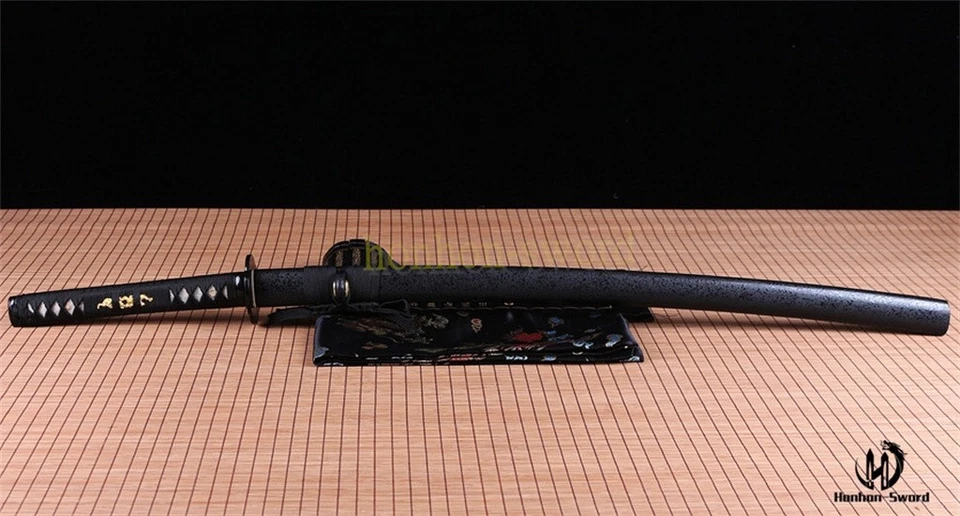 Aluminum Steel Katana Japanese Iaito Sword Full Tang Unsharpened Blade Black - Image 2 of 4