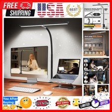 LED Desk Lamp for Office Home, Eye-Caring Desk Light with Stepless Dimming Ad...
