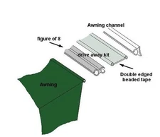 Vango Drive Away Awning Kador Kit 6mm to 6mm (3m Length) for Driveaway Awnings