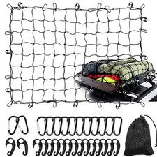 3' x 4' Cargo Net Stretches to 6' x 8', Heavy Duty Cargo Netting for Pickup T...