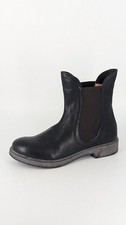 Think! Damen COGITA chromfrei gegerbte nachhaltige Chelsea Boots, 0000 SCHWARZ, 