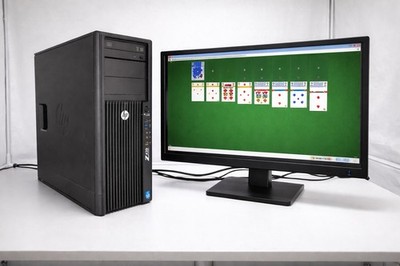 HP Z420 Windows XP 32bit Gamer PC 4GB DVD Xeon 3,6GHz 128GB SSD NVIDIA K2000