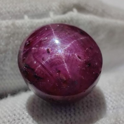 Natural Star Ruby Cabochon Round Shape Several Rays Gemstone for Jewelry 11.2Cts