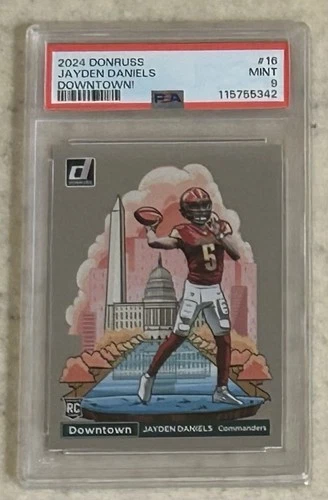2024 Donruss Jayden Daniels Downtown PSA 9 MINT #16 Commanders Rookie