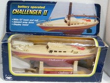 New Bright 1980’s Challenger II Battery Operated Sail Boat IOB