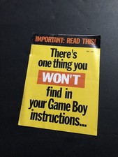 Nintendo Power Gameby One Thing You Won't Find DMG-USA-1 Insert Only